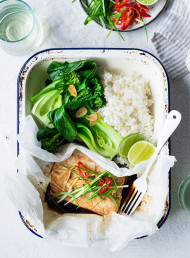 Ginger and Soy Baked Snapper Parcels