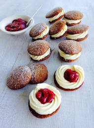 Ginger Kisses with Rhubarb and Mascarpone