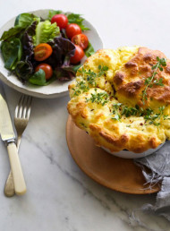 Simple Cheese and Herb Soufflé