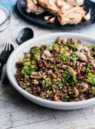 Camargue Red Rice and Mushroom Pilaf