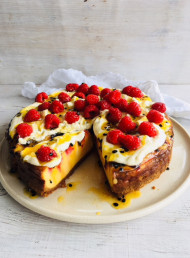 Baked Raspberry and Lemon Cheesecake