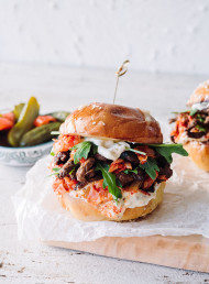 Minute Steak and Kimchi Burgers