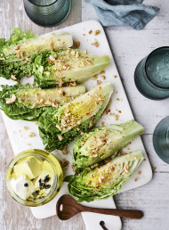 Cos Lettuce with Walnut Vinaigrette 