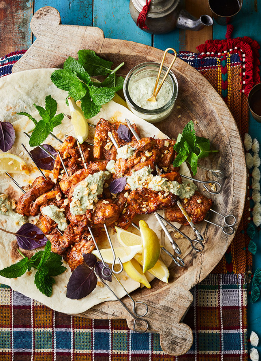 Spice Grilled Chicken Thigh Kebabs