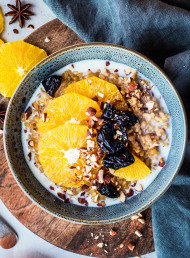 Spiced Brown Rice Porridge with Orange