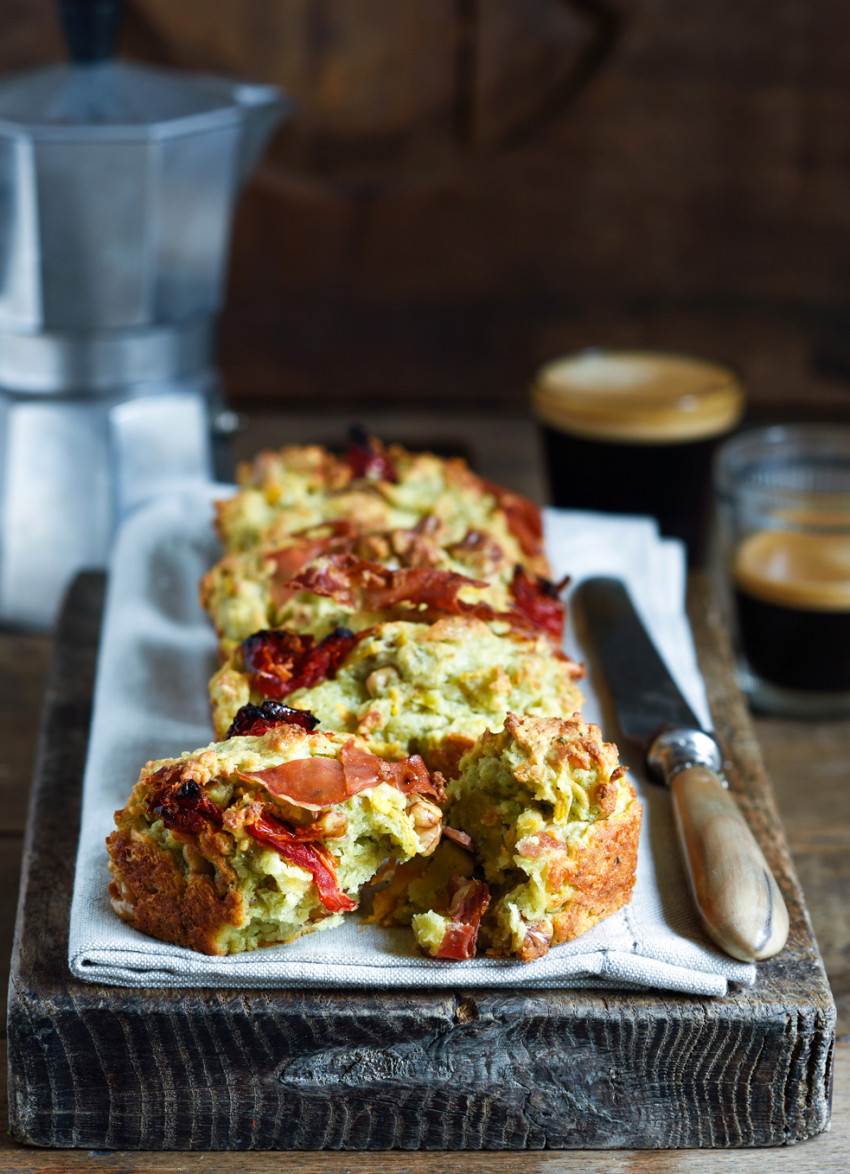 Mini Pesto, Prosciutto and Kumara Loaves with Walnuts and Semi-dried Tomatoes