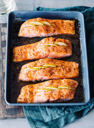 Lime, Honey and Sriracha Roasted Salmon