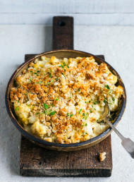Cauliflower, Cheese and Leek Gnocchi Gratin