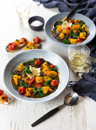 Pumpkin, Lentils and Greens Soup