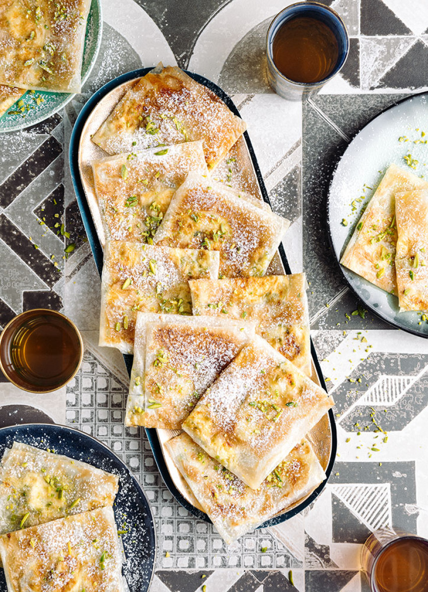 Katmer: Turkish Filo, Mascarpone and Pistachio Parcels