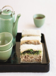 Manuka Smoked Eel Clubs with Wasabi and Cress