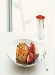 Passionfruit Savarin and Strawberries