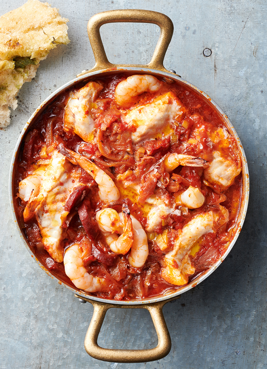 Prawn Chorizo and Fish Stew