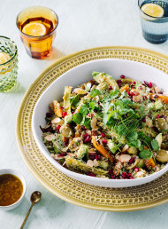 Quinoa, Moroccan Roasted Carrot and Olive Salad