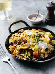 Braised Beef Ragu on Pappardelle