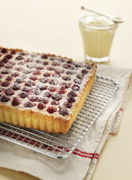 Raspberry and Hazelnut Rice Tart