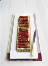 Rhubarb Tart with Polenta Pastry