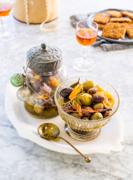 Fennel, Lemon and Bay Leaf Roasted Olives