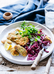 Pork Schnitzel with Pickled Red Slaw