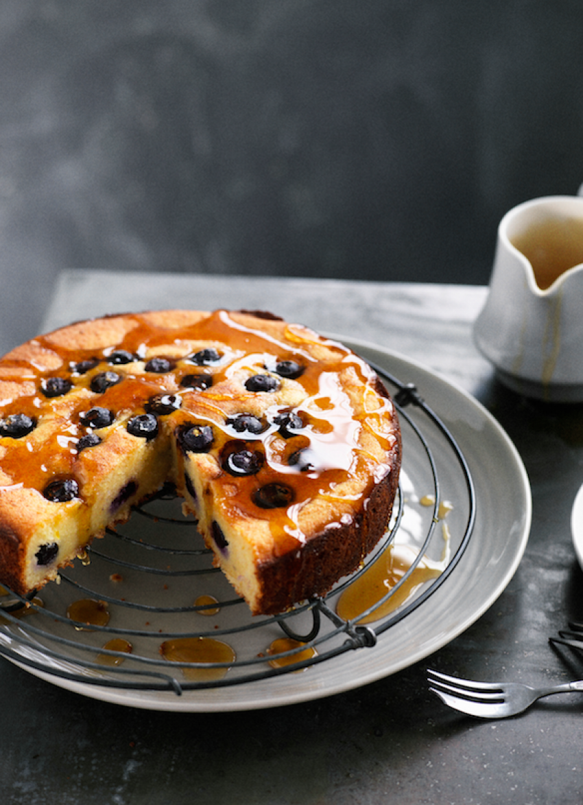 Blueberry and Orange Cake with Lady Grey Syrup