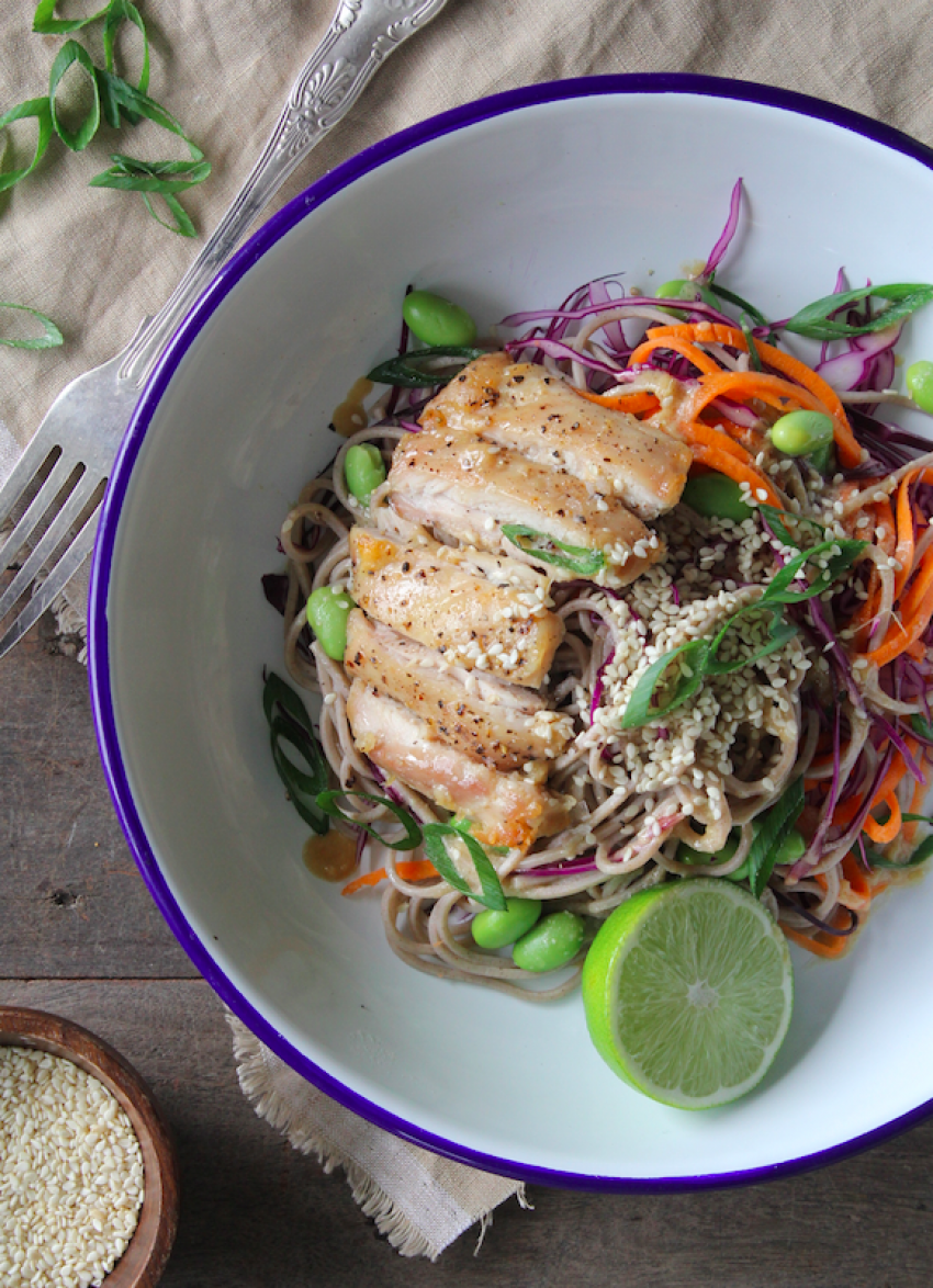 Soba Noodle Salad with Miso & Sesame Dressing