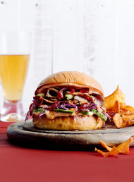 Smoky Pork, Avocado and Slaw Burgers with Chilli Jam