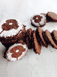 Spiced Chocolate Anzac Thins with Chocolate Whiskey Ganache