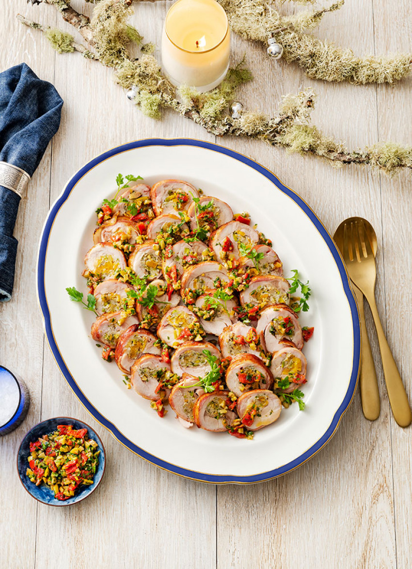 Chicken Thighs with Pistachio and Apricot Stuffing