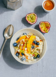 Tropical Bircher Muesli with Mango and Coconut