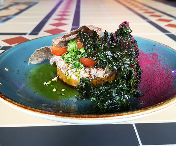 vegan quinoa salad stack