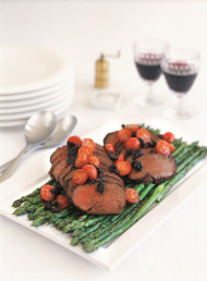 Venison with Asparagus and Sour Cherries
