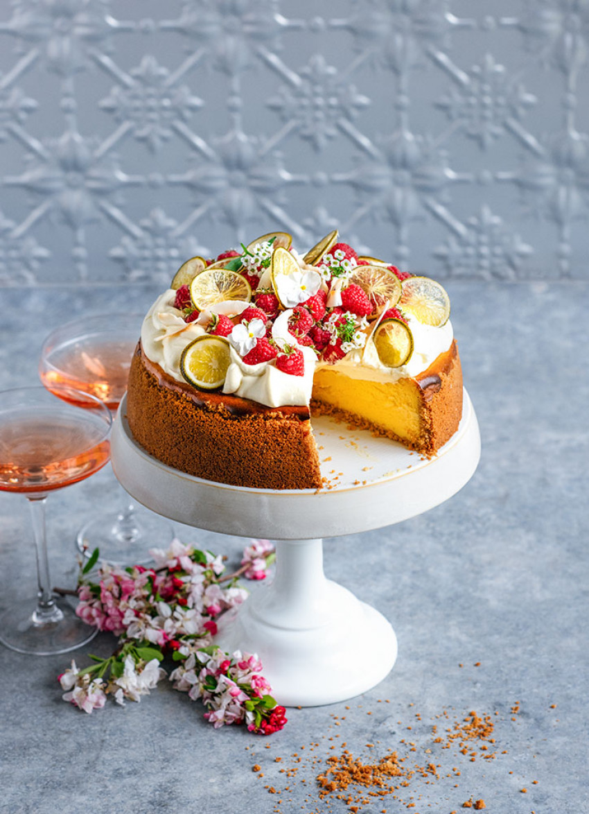 White Chocolate Lime and Coconut Cheesecake